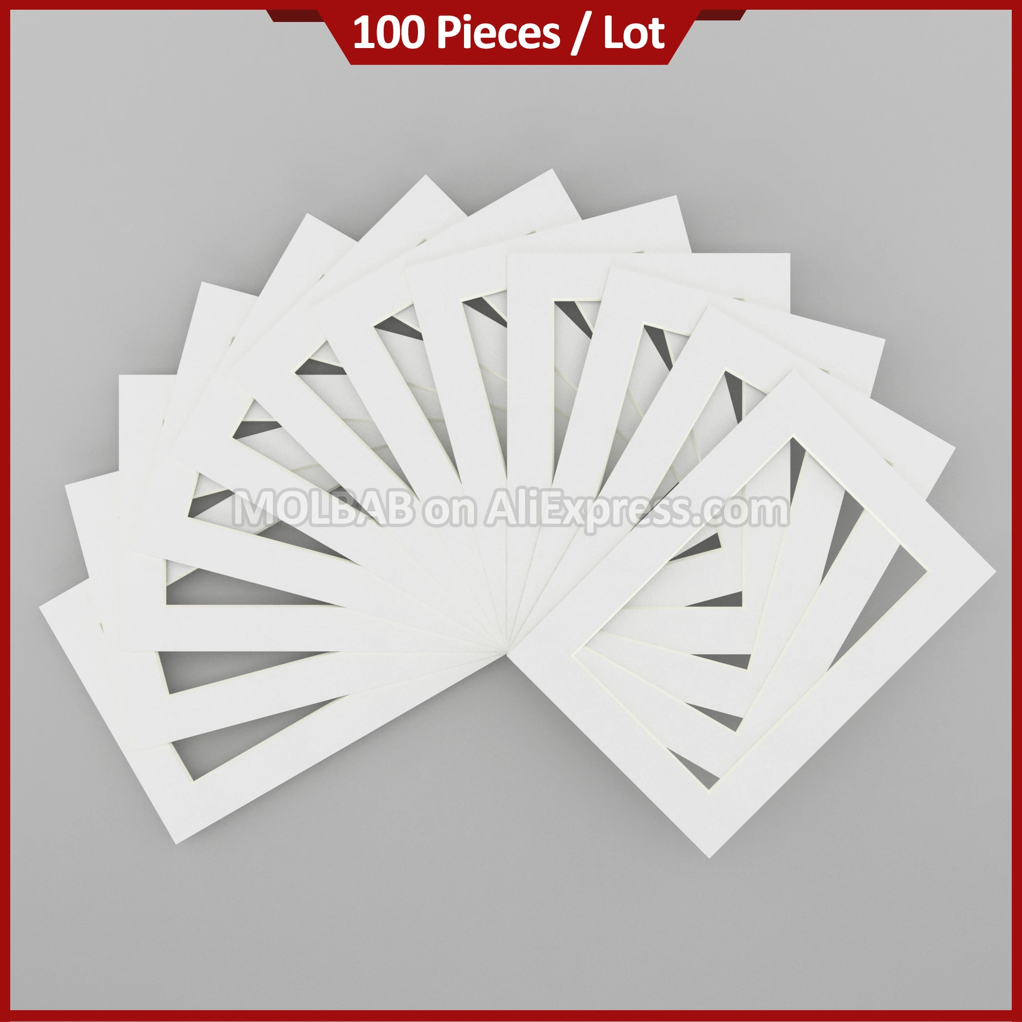 White/Black Photo Mats Rectangle/Oval/Square/Circle Paper Mounts For 6/7/8 inch Picture Frame Passepartouts 100PCS/Lot Wholesale