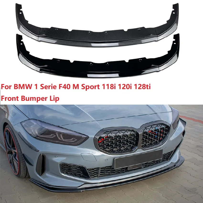 

For BMW 1 Serie F40 M Sport 118i 120i 128ti Front Bumper Lip Splitter Diffuser Body Kit Spoiler Bumper Guard Protector 2020-2023