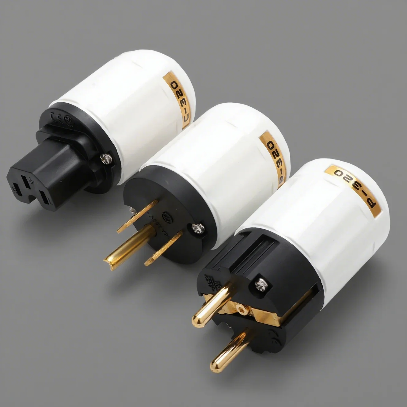 

Preffair P-320/C-320 Gold Plated US/EU Schuko AC Power Plug & IEC Connector Set - Audiophile HIFI/Pro Audio Grade MATIHUR