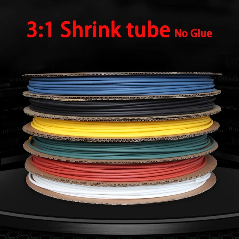 1M Diameter 1.5~50mm No Glue Heat Shrink Tubing 3:1 Ratio Waterproof Wire Wrap Insulated Lined Cable Sleeve