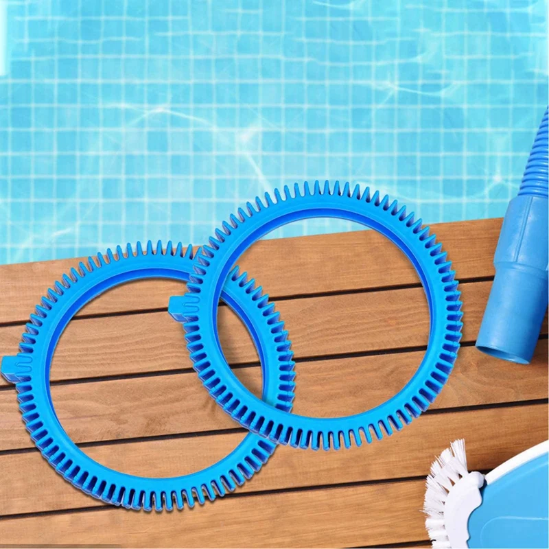 2 Piece Blue Front Tire Kit With Super Hump 2X 4X Pressure Wheels Rubber 896584000-143 For Hayward Phoenix For Pool Cleaner