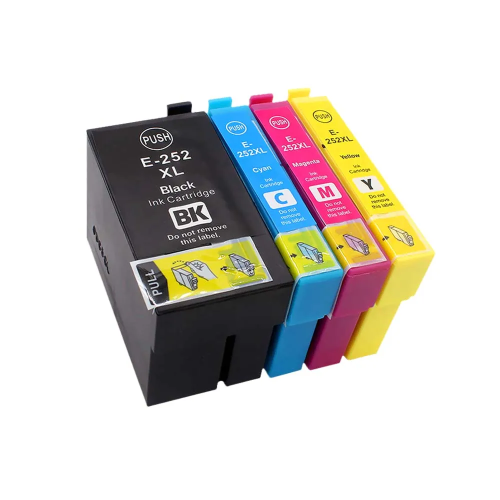 Para Epson Cartucho De Tinta Epson 252XL T252XL E-252XL 252 XL Para Epson WorkForce WF-7610 WF-7620 WF-3620 WF-3640 7710 7720 de Impressora