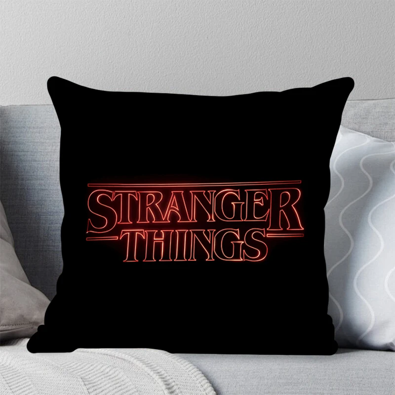 Square pillow home bedroom pillow cover sofa living room pillowcase office leisure cushion Stranger Things Fashion Home Decor