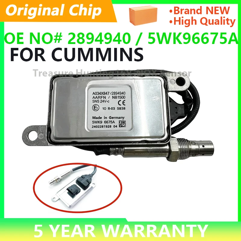 2894940 5WK96675A A034X847 Original New Nitrox Oxygen Sensor Nox Sensor For Cummins VOLVO DAF XF Truck