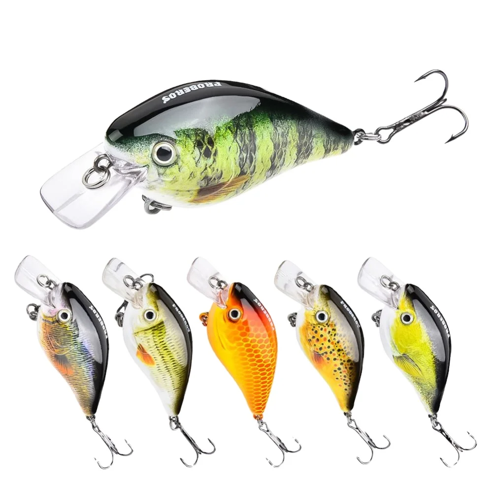 

wholesale 6 Colors 7.6cm 12.7g Available Artificial Bait Crank Hard Plastic Fishing Lures