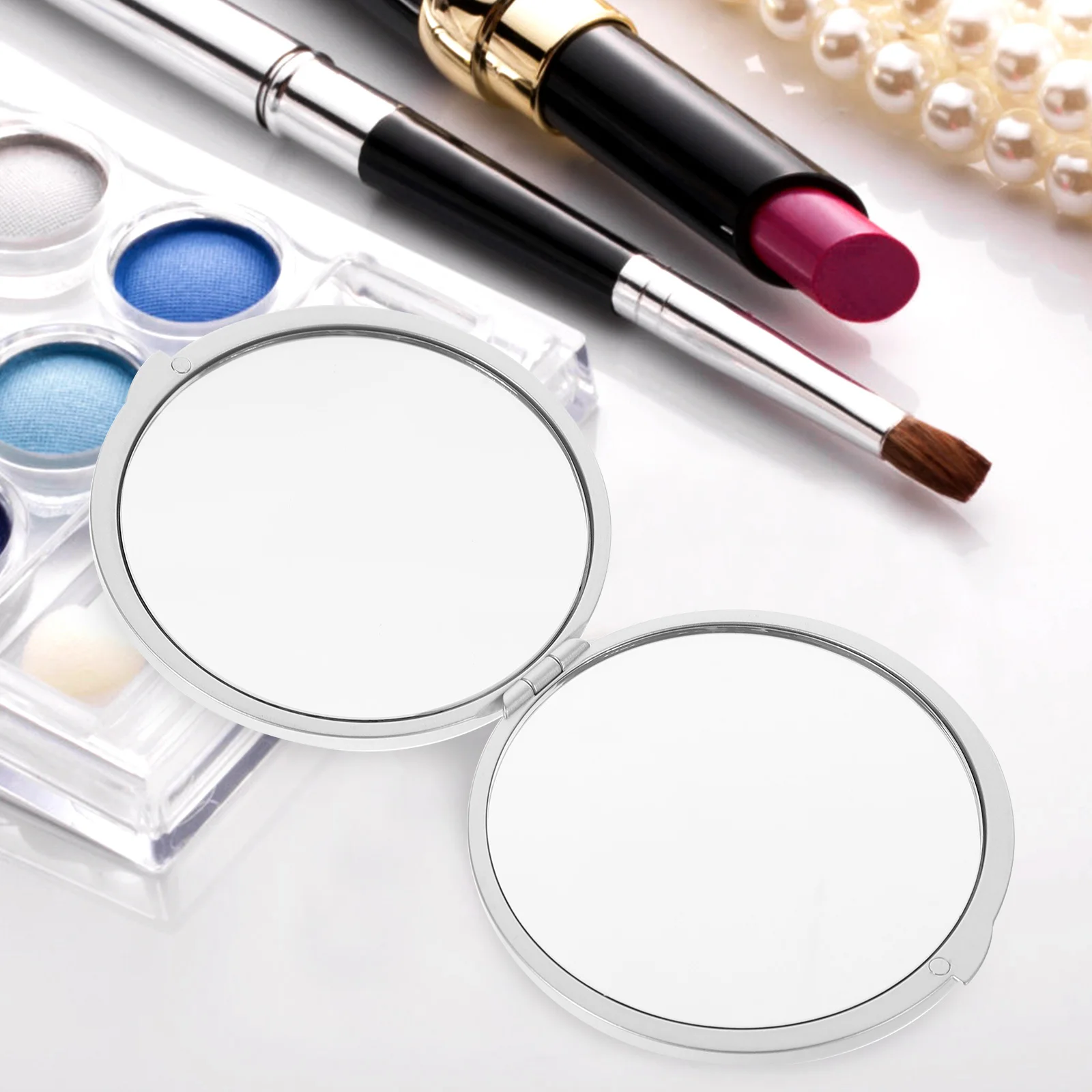 

Pocket Magnifying Folding Makeup Mirror Compact Round Double-Sided Portable Mini Travel Small Makeup Mirror Mini Mirrors