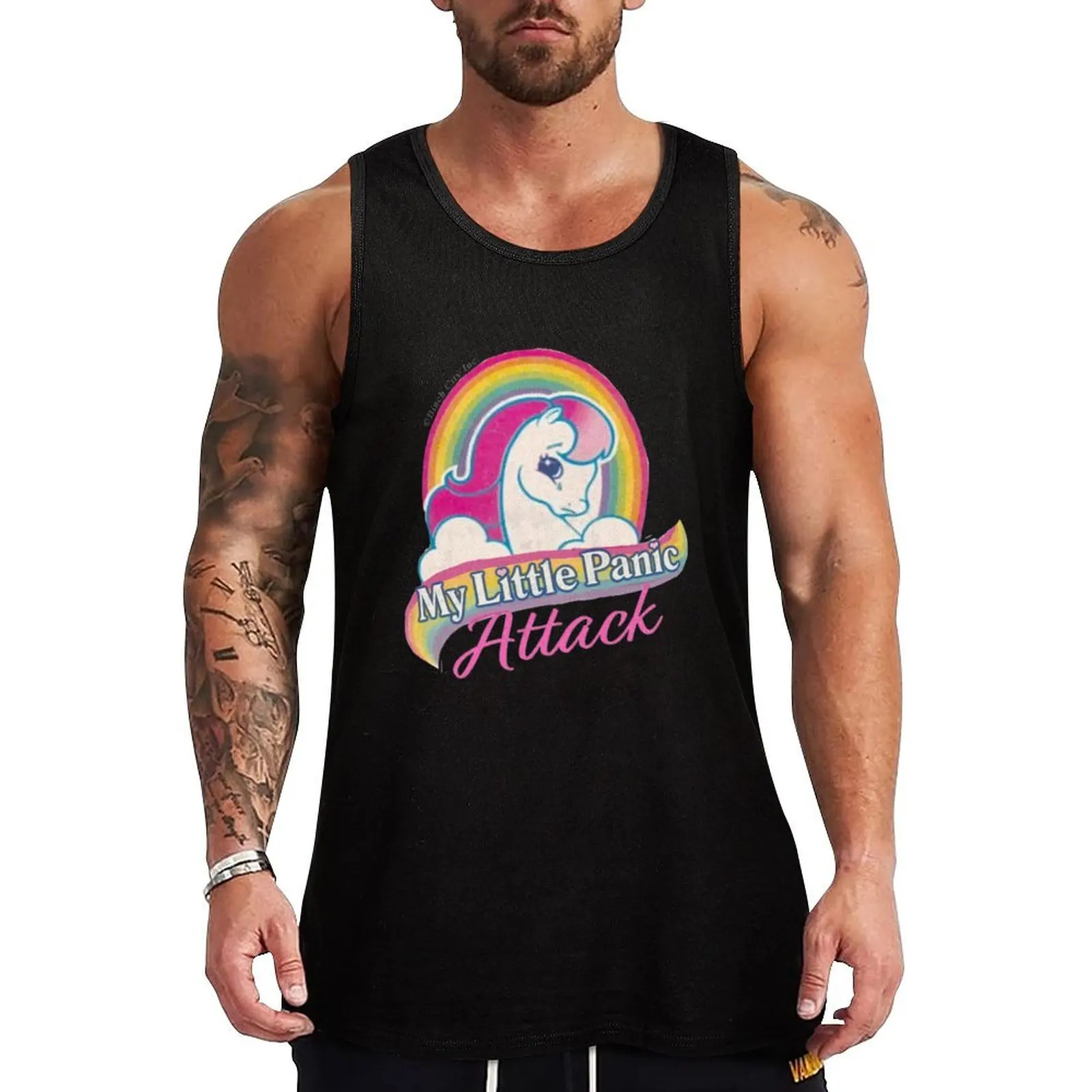 

My Little Panic Attack Tank Top bodybuilding t shirt t-shirts for men summer 2025 gym shirt men