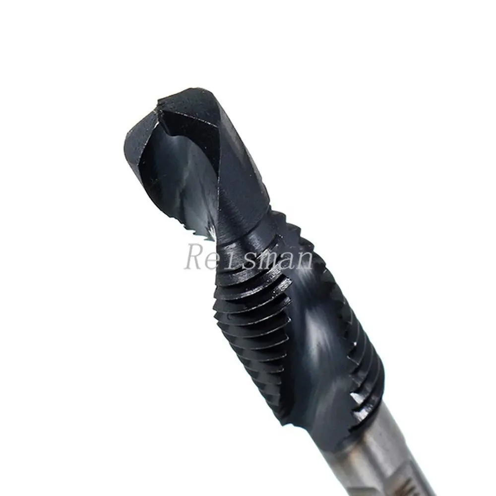 6PCS  HRC89 TiAlN M3-M10 Screw Tap Drill Bits Coated HSSCO M35 Cobalt Taps Metric Combination Bit 1/4\