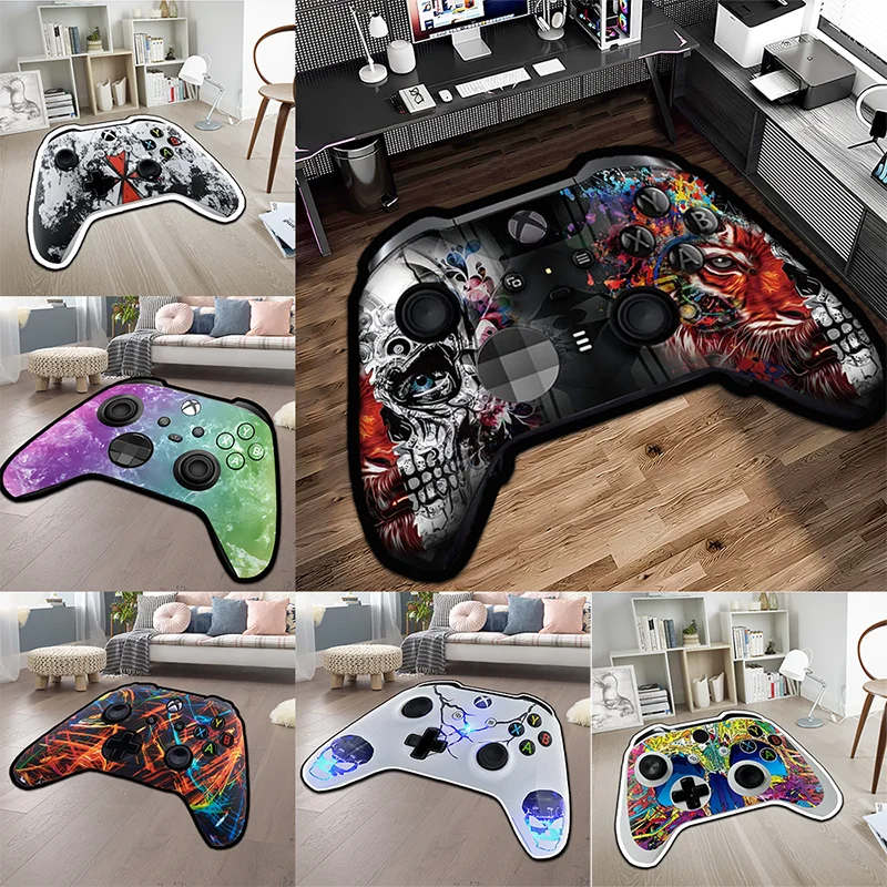 Video Game Controller Rugs Gamepad Shape Area Rug for Game Enthusiast Home Decor Kid Room Game Room Computer Room,Etc.