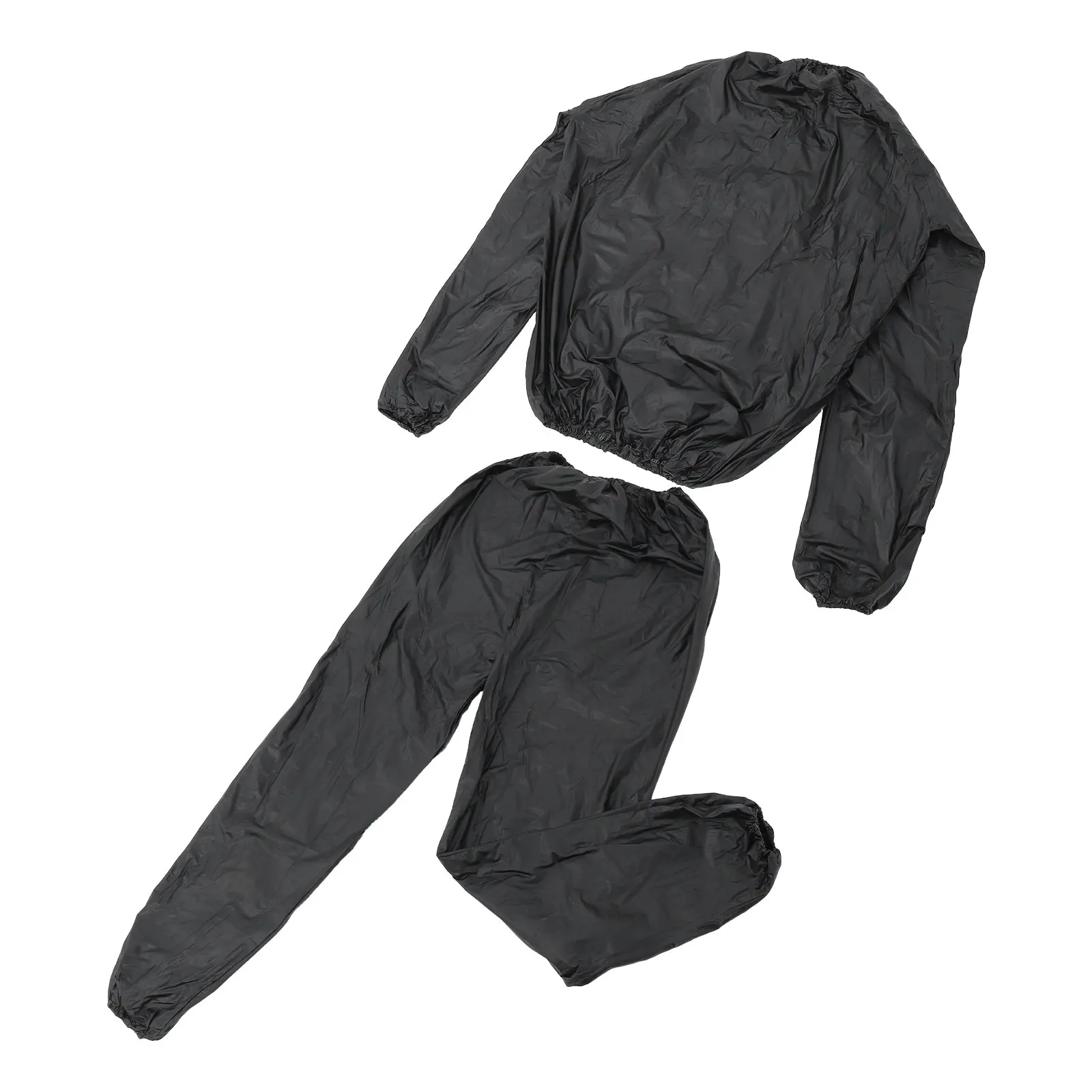 1Set Sweatproof Sauna Fitness Suit Unisex Lightweight Breathable Full Body Sweat Suit for Gym Running Fat Burning Boxing