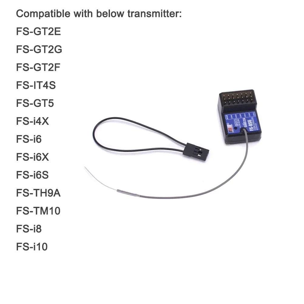 flysky-fs-bs6-レシーバー-24g-6ch-リポバッテリーストラップ付き-fs-gt5-fs-it4s-fs-i6s-fs-i6-fs-i6x-送信機用-rcカー-ボート-飛行機用