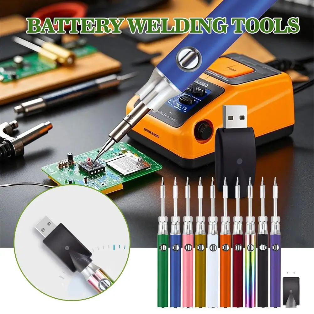 350 mAh 14 mm Durchmesser, dreerspannungsverstellbarer Lötkolben, elektrischer Schweißstift, tragbares wiederaufladbares Elektriker-Zubehör