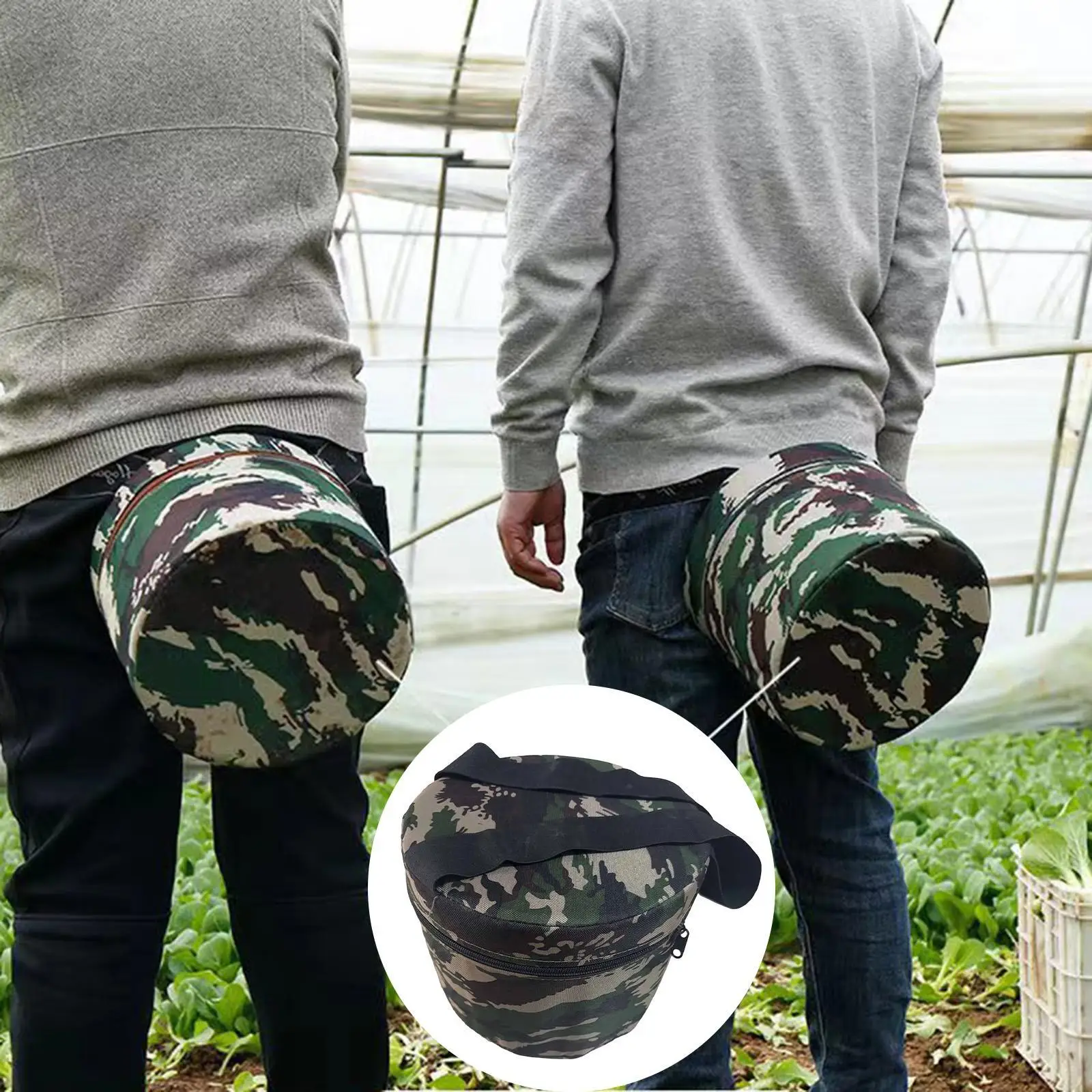 

Wearable Garden Stool Workseat Lightweight Camping Hip Stool Small Round Stool for Gardeners Climbing Planting Picnic Farmers