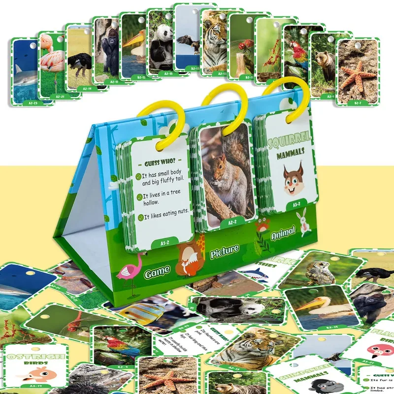 

69 Realistic Animal Cognition Cards - Educational Thinking Training Toys for Kids Focus Development and Wildlife Learning