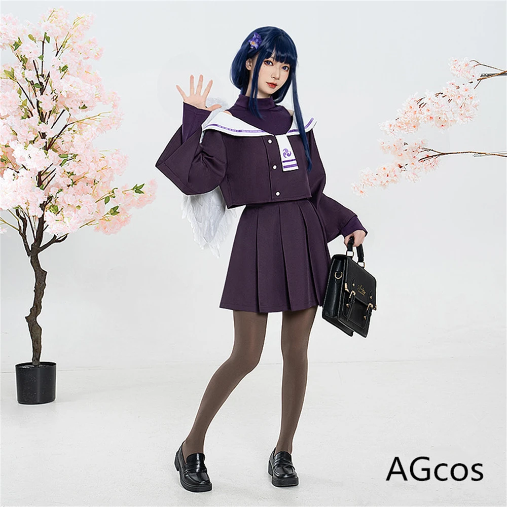 

AGCOS Presale Game Genshin Impact Raiden Shogun Beelzebul Children's Fashion Cosplay Costume Daily Skirt Dress