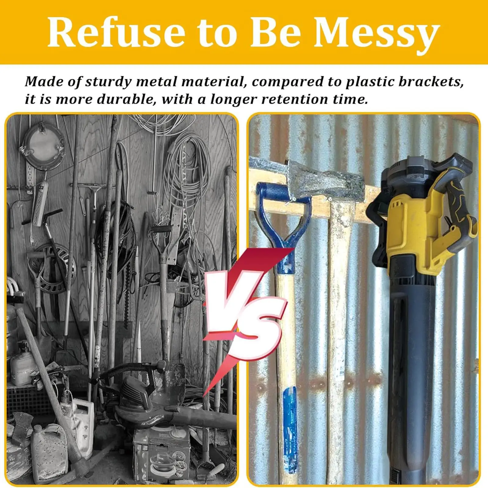 Leaf Blower Hanger for Wall for Garage Heavy Duty Metal Versatile Tool Rack