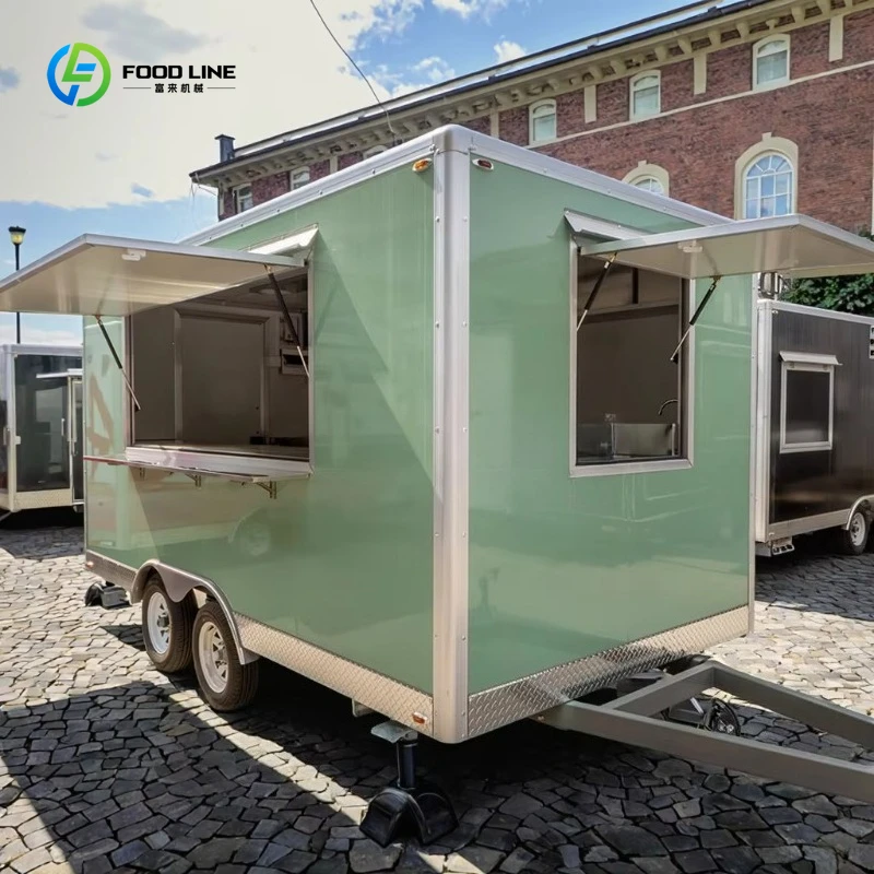 

Coffee Mobile Cart Ice Cream Vantruck Imbiss Anhnger Kiosk Stands Food Trailer Coffee Shop Dessert Food Truck with Full Kitchen