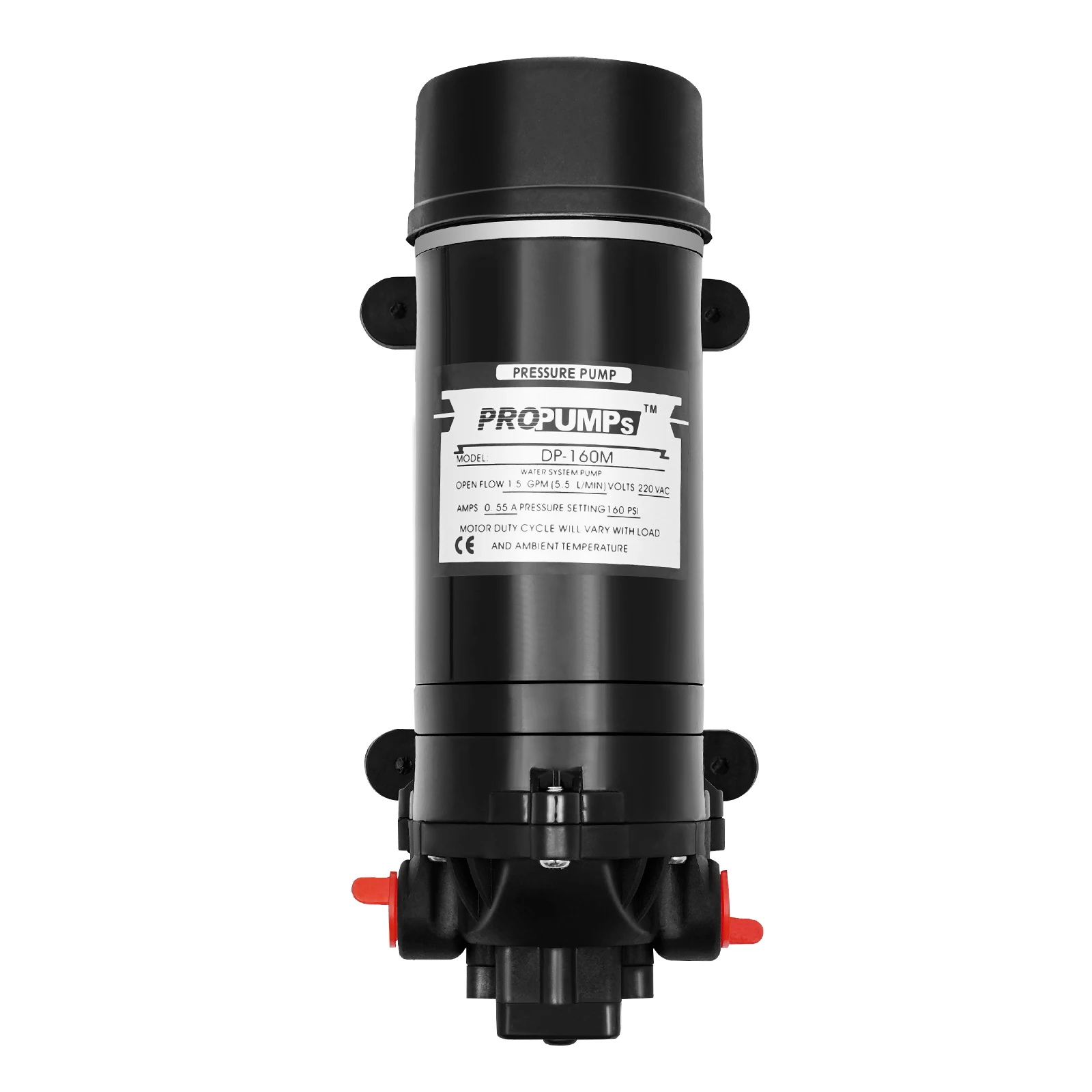 120W 160PSI Elektrische Wasserförderpumpe 1,4 GPM Selbstansaugende Membranpumpe für Hochdruckreiniger, Wohnmobile und landwirtschaftliche Sprühgeräte – Detail 11