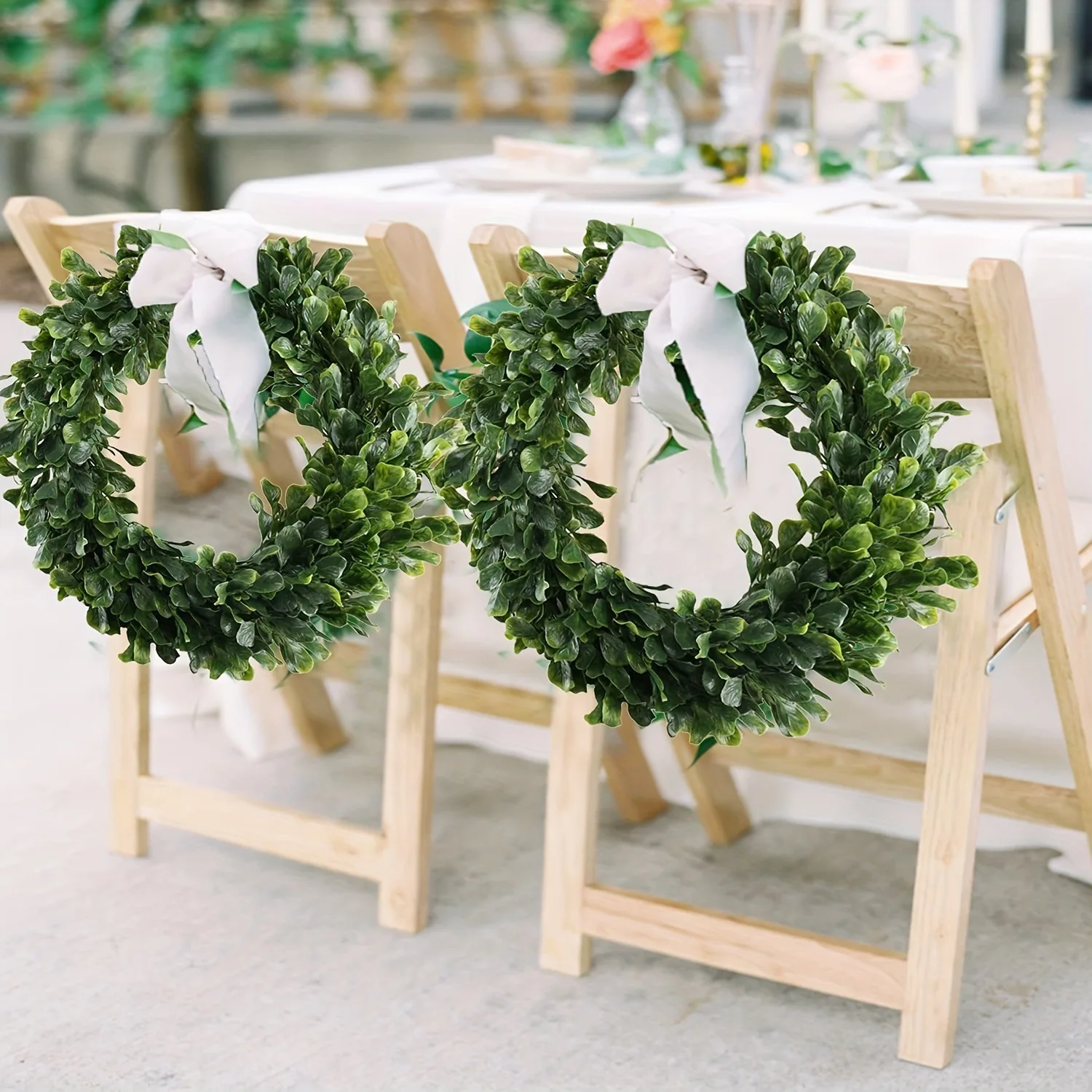 

Fake Wreath Fake Wreath For Front Door House Decor For Mud Room Green Leaves Wreath Simulation Garland Wreaths