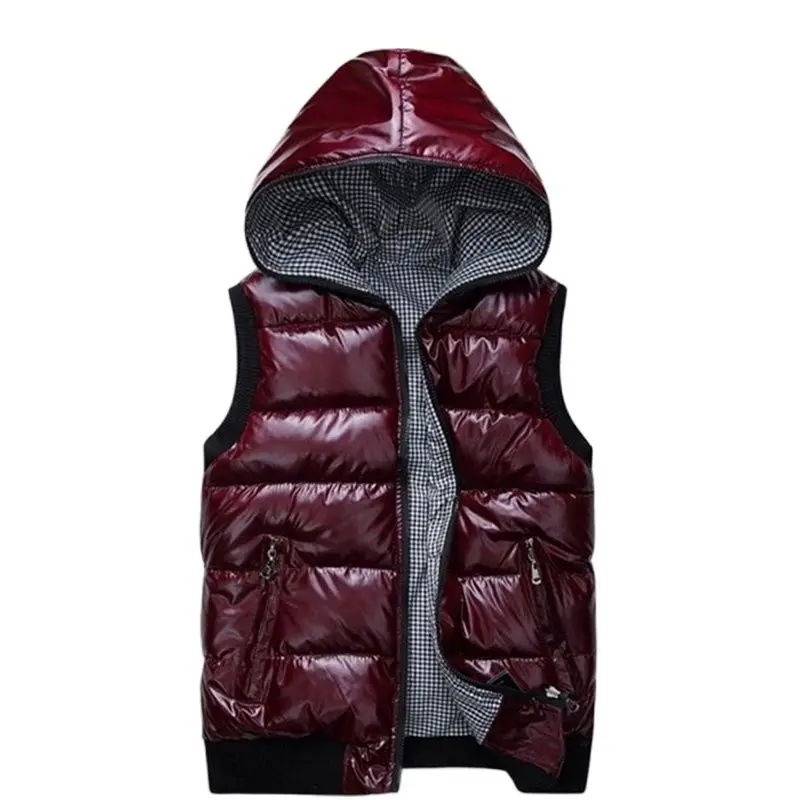 Casual Down Cotton Vest New 2024 Autumn Winter Women\'s Cotton-Padded Clothes Waistcoat Jacket  Sleeveless Hooded Warm Outerwear