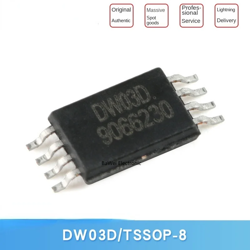 DW03D TSSOP-8 2 en 1, protección de batería de litio, chip IC, 5 piezas