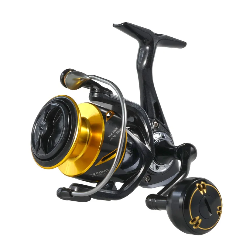

Metal head flagship spinning wheel screw-in rocker arm metal handle big sound sea fishing reel