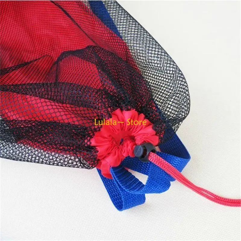 Y4QA شبكة حقيبة الظهر حاوية حقيبة للرمال بركة نظارات ملابس السباحة تخزين حقيبة كتف مقاومة للماء صافي حقيبة صبي فتاة الاطفال صالح