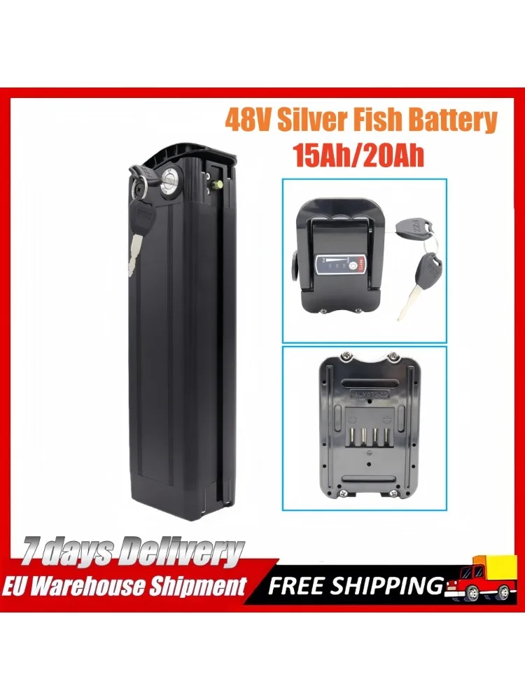 48V 15AH 20AH Silver Fish Li-Ion Akku 800W 1000W für BURCHDA R8S Pro JINGHMA R8 Pro+54,6V 2A Ladegerät 18650 Batterien