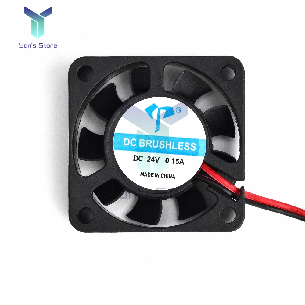 DC 5V 12V 24V 0.15A Cooling Quiet Fan Brushless 3D Printer Parts 2Pin For Extruder DC Cooler Blower Part Black Plastic Fans