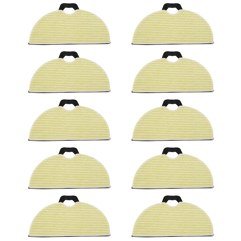 For Shark AI VACMOP Robot Vacuum, Model Numbers Shark RV2610WA Aiultra Microfiber Mopping Pads-10Pack, Yellow/Gray