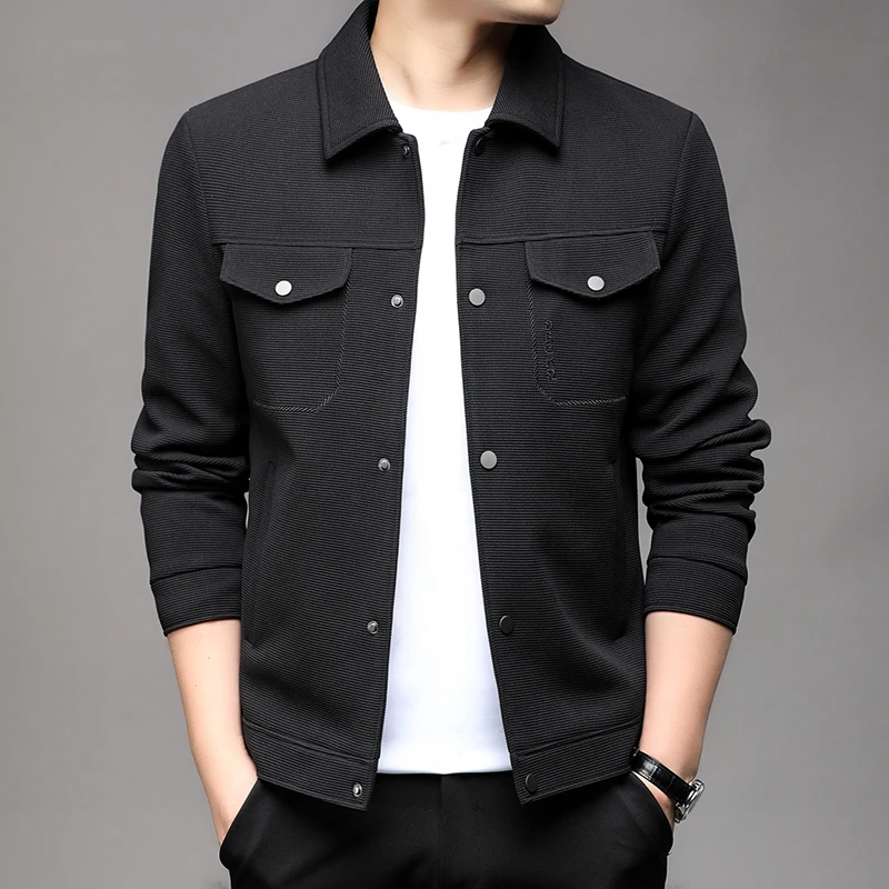 2024 High Quality Fall New Casual Coat Fashion Fashion Handsome All The Fashion All The Long Sleeve Men\'s Jacket Jacket