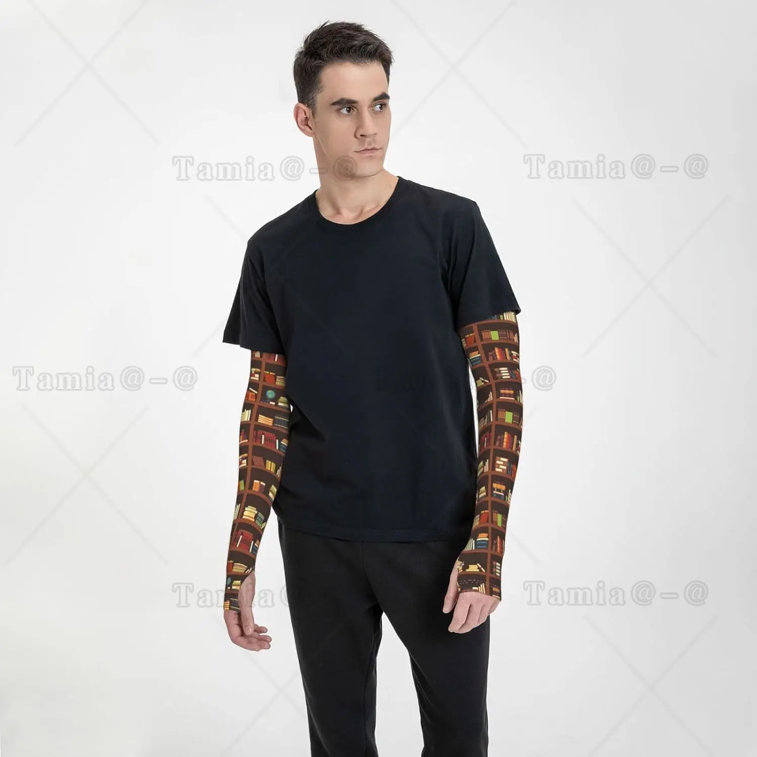 Funny Arm Sleeves Books Arm Cover Library Cooling Arm Sleeves for Sports Hiking Outdoor