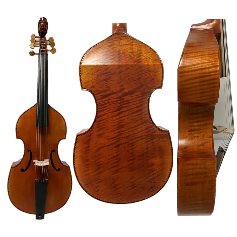 

Baroque Style profession Maestro 7 strings 27" viola da gamba, whole back #15319