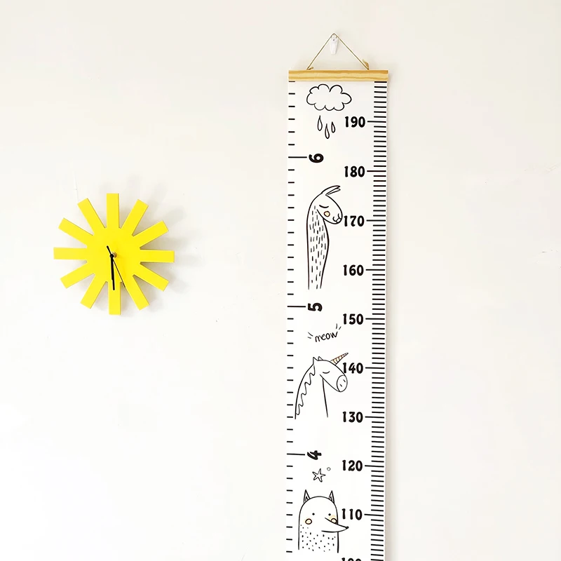 Wooden Wall Hanging Wall Sticker For Kids Room Decoration Height Measure Ruler Wallpaper Baby Growth Chart Decor On The Wall