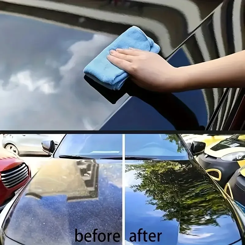 Cera per auto nera con placcatura in spugna di cristallo, rivestimento impermeabile e idrofobico, migliora la lucentezza e la protezione, facile da usare,