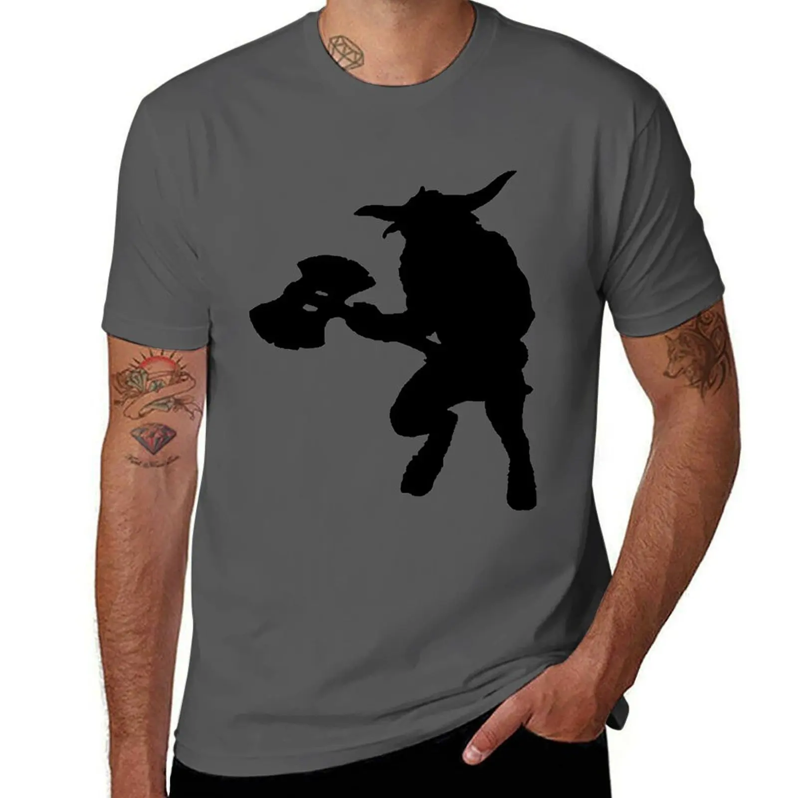 Minotaur Warrior T-Shirt Anti-Fade Casual Tee Shirt