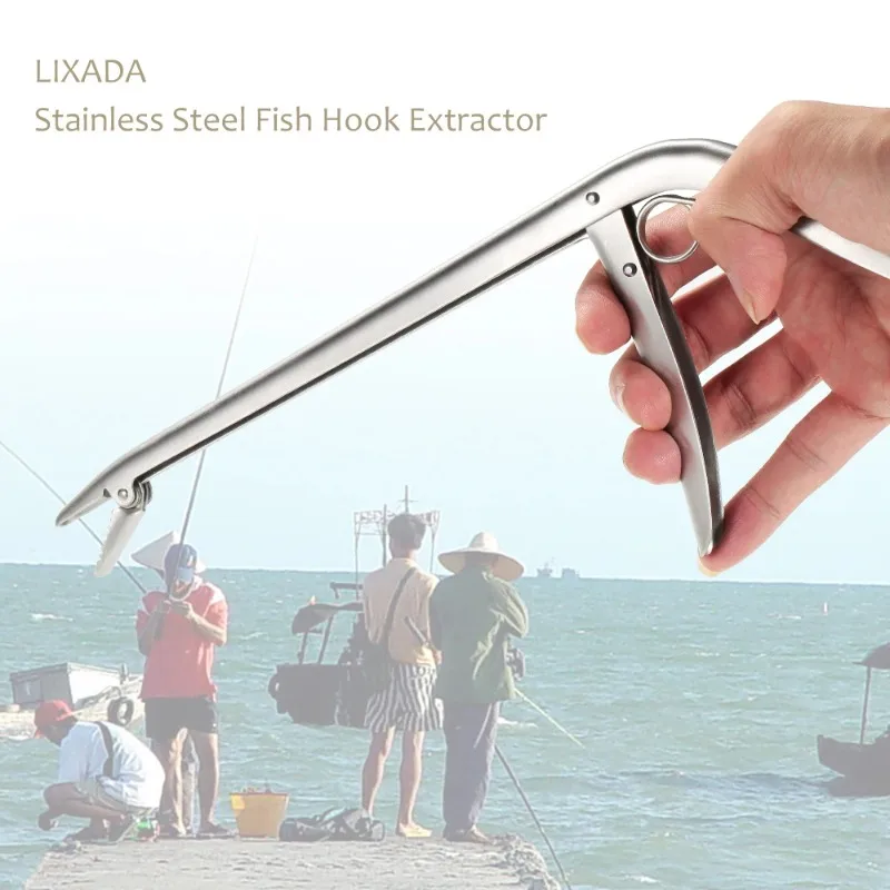Stainless Steel Unhooking Device Fish Clamp Clip Catch Fishing Hook Remover Plier Tool Tackle for Fishing Trailer image 6