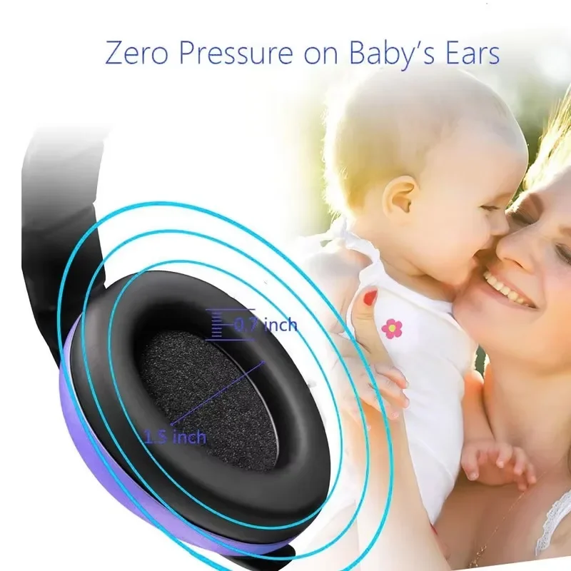 Baby Headphones Baby Noise Cancelling Headphones Kids Ear Defenders Child Earmuff Baby Ear Protection for Ages 0-24 Months