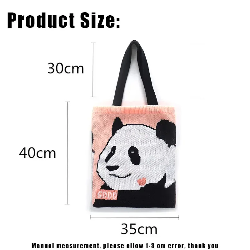 YoReAi Lovely Women New Shoulder Bags Fashion New Cartoon Animal Panda Cat Bear Storage Shopping Bag Casual Tote Female Handbag