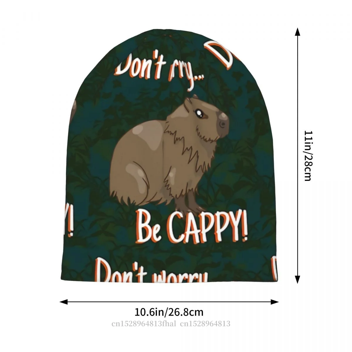 Capybara Animal Autumn Spring Hats Be Cappy Thin Hat Bonnet Hipster Skullies Beanies Caps Men Women's Earmuffs