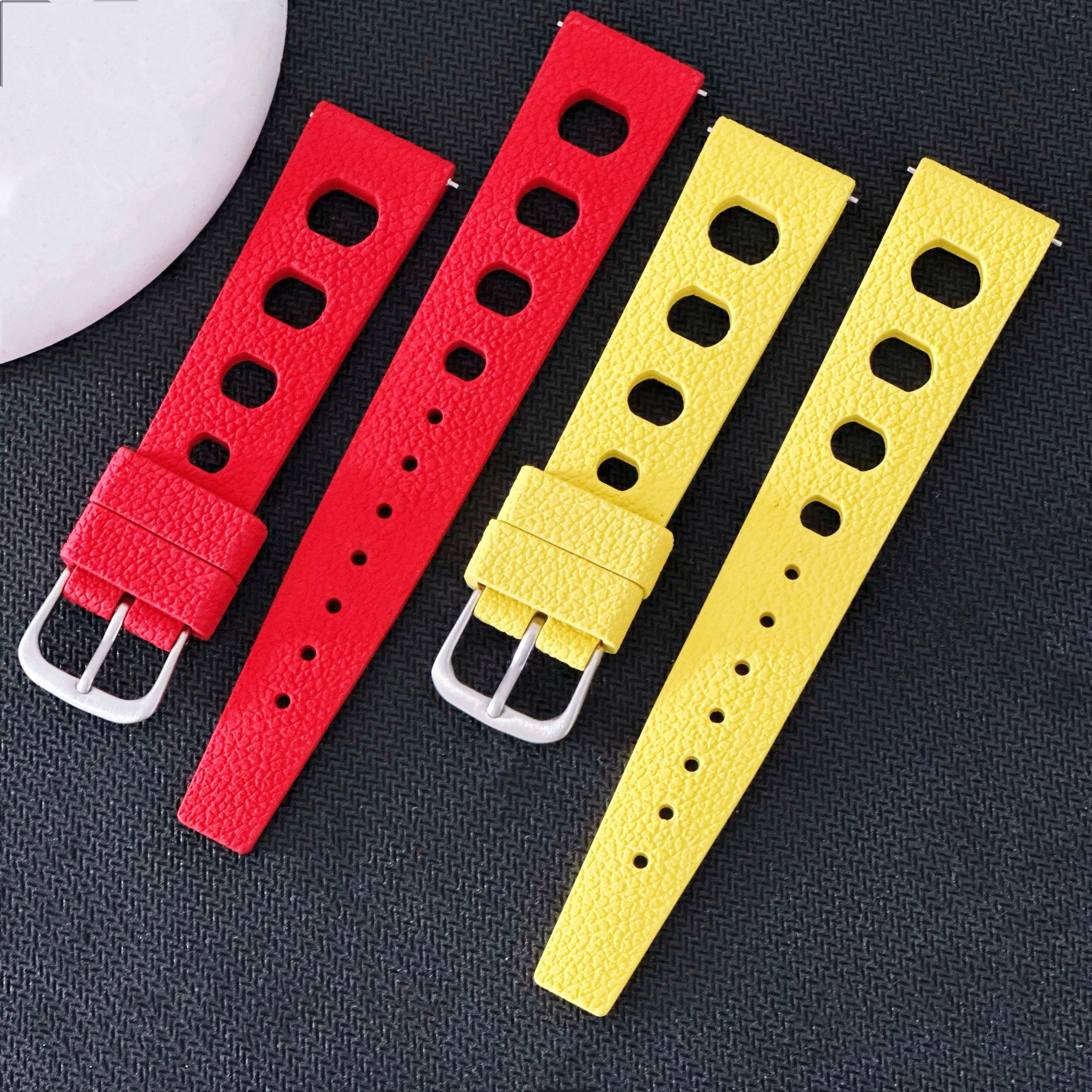 Tropical Fluororubber Strap For Oris S-eiko Citizen Quick Release Watch Band 20mm 22mm New FKM Tropical Strap Smart Watch Strap - Image 4