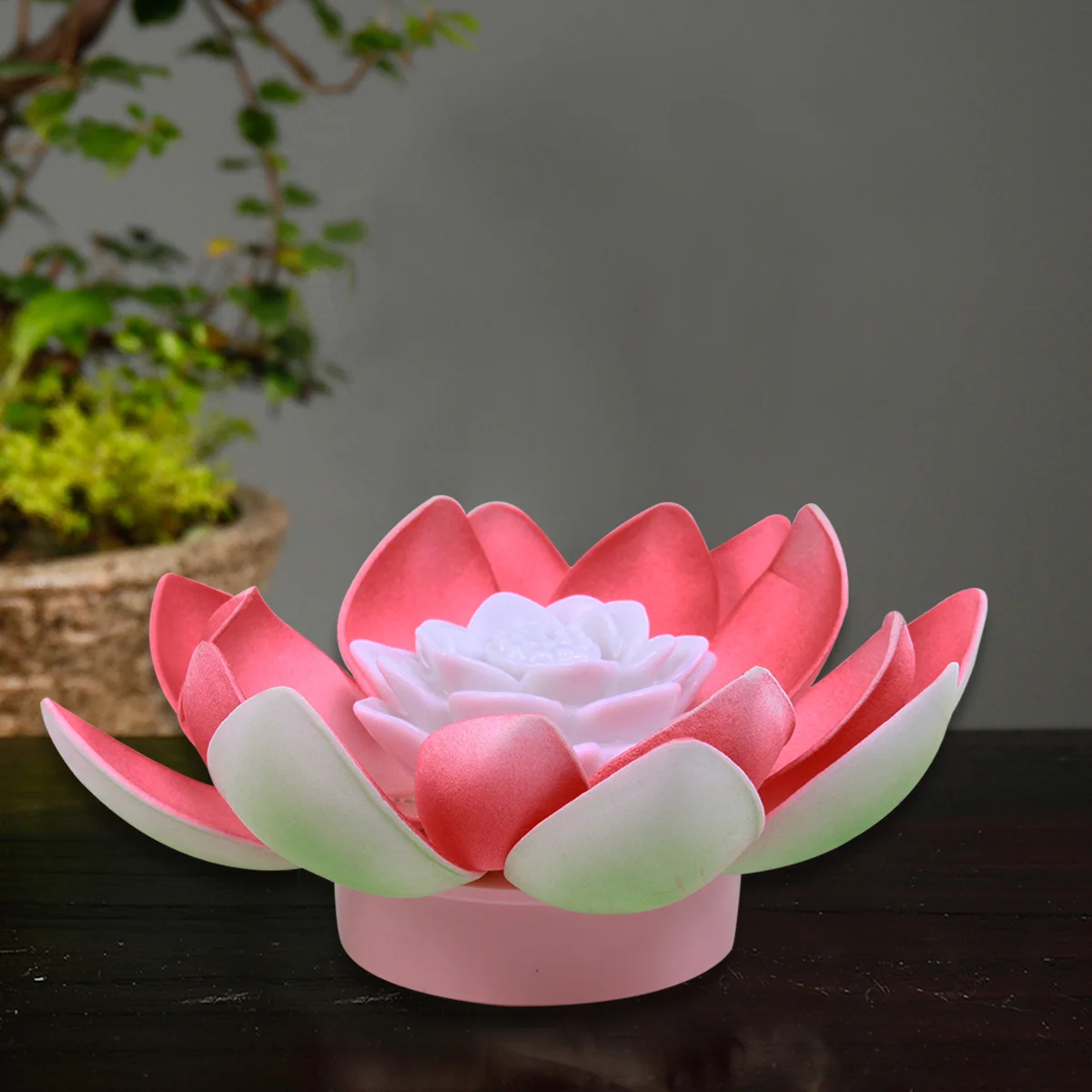 Flower Pool Light Lotus Lantern LED Night Candles Lights Outdoor