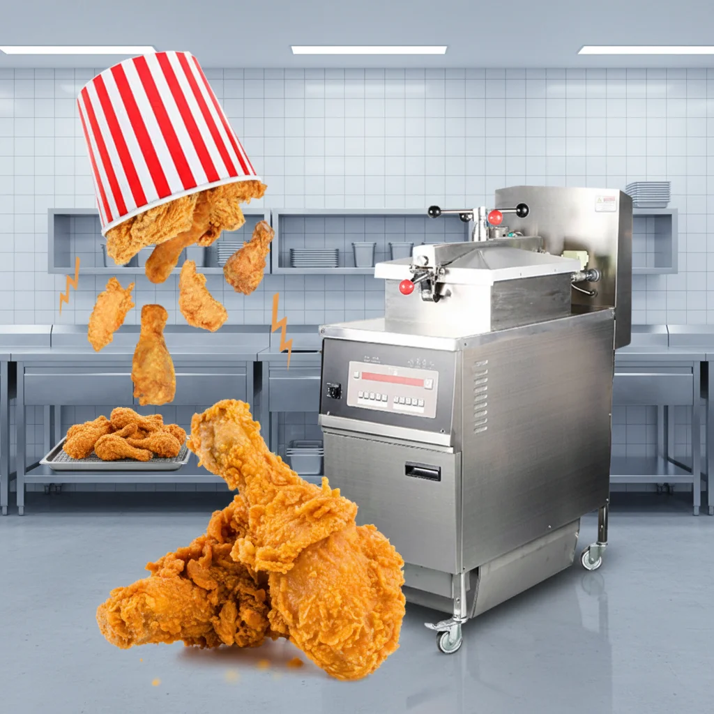 Commercial Pressure Fryer Stainless Steel Filter Plate Gas Electric Fried Food Deep Fryer