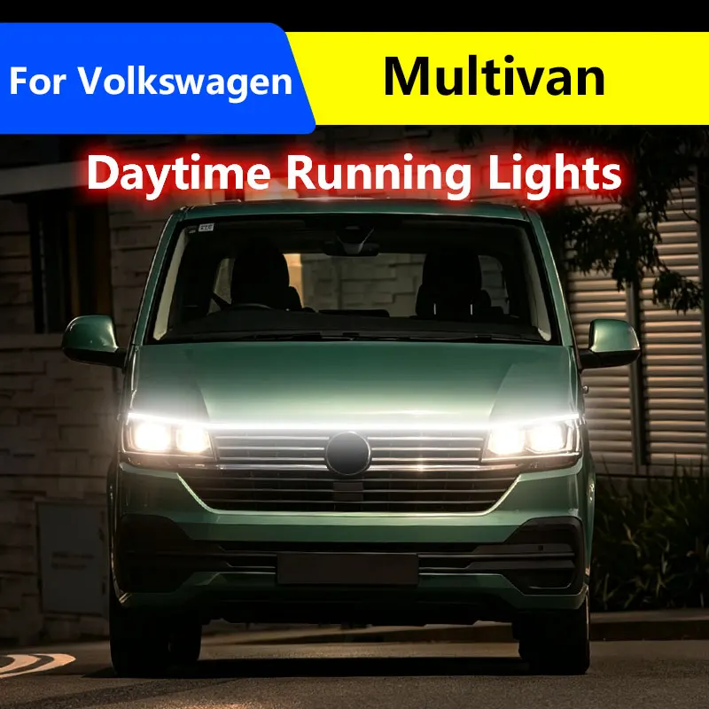 For VW Transporter Caravelle Multivan T5 T6 Universal Auto 12V LED DRL Daytime Running light Flexible Decorative Ambient Lamp