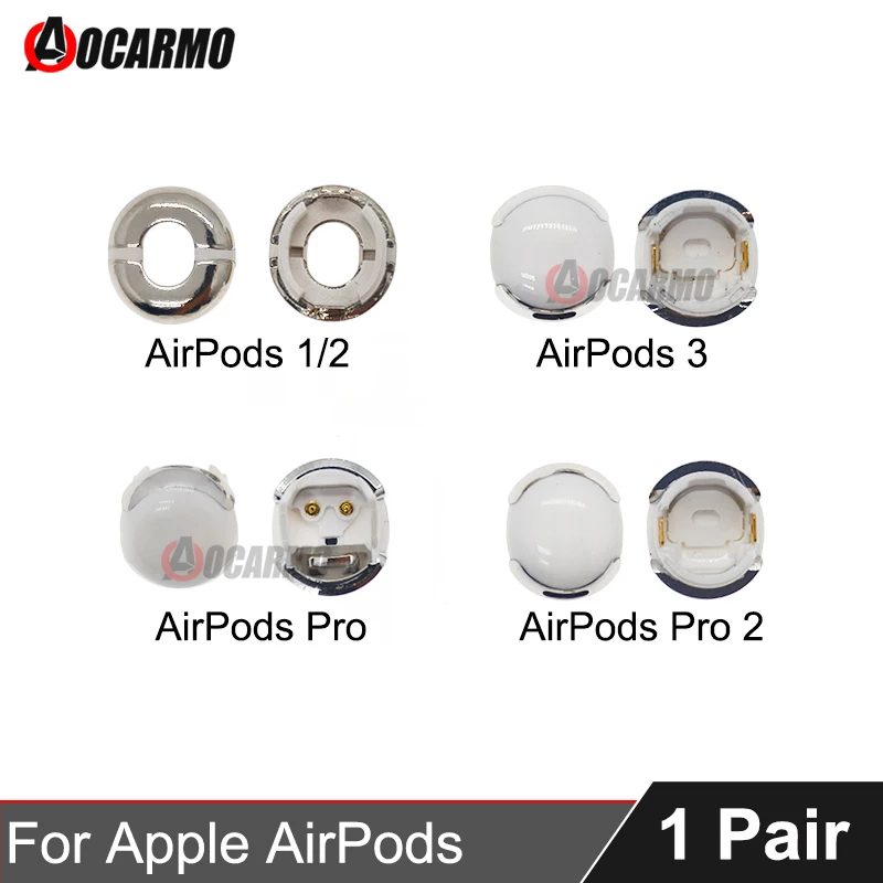 Aocarmo For Apple AirPods 1 2 3 Pro Pro2 Earphone Bottom Cover Charging Connector Repair Part