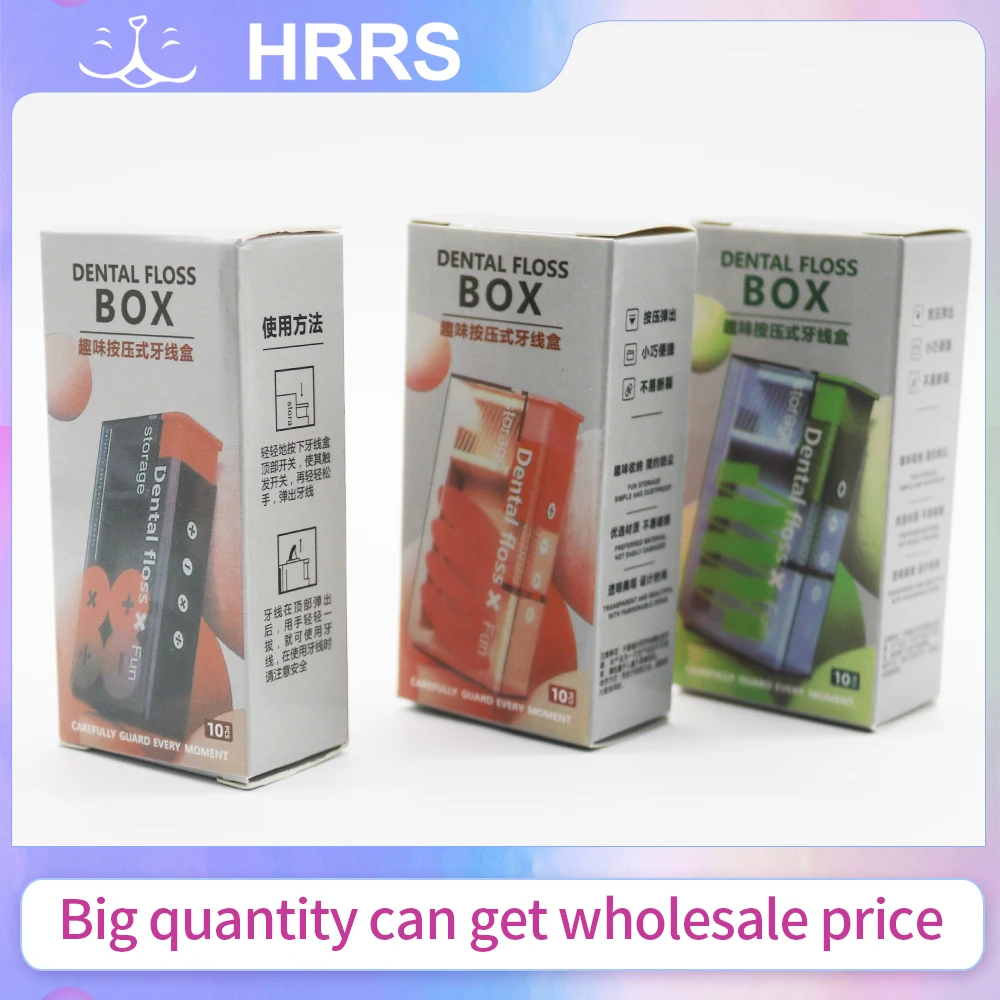 يتضمن صندوق واحد من موزع الخيط المحمول 10 قطع من منظم خيط تنظيف الأسنان الأوتوماتيكي القابل للصدف #5