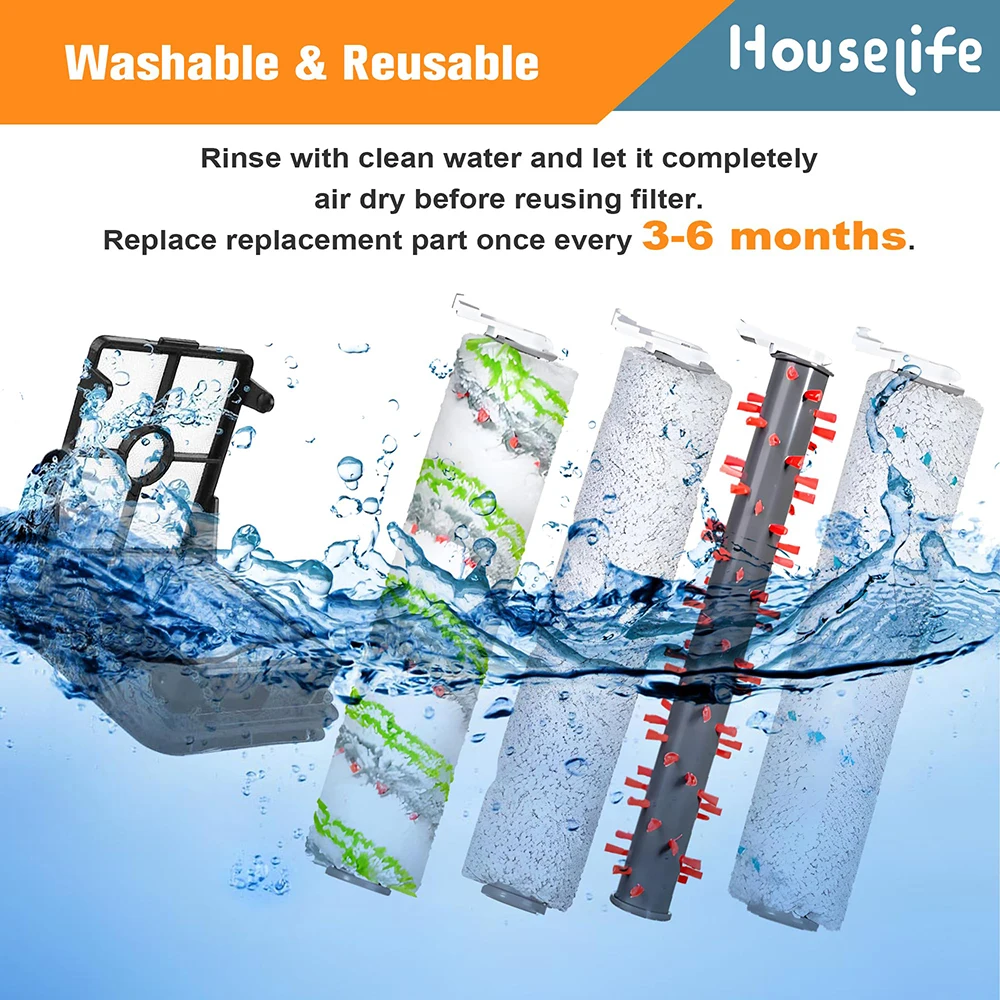 Szczotka rolkowa do Bissell Crosswave Cordless Max 2554/2554A/2590/2593/2596/3515/35152/3513/3518 Części Akcesoria do filtrów HEPA