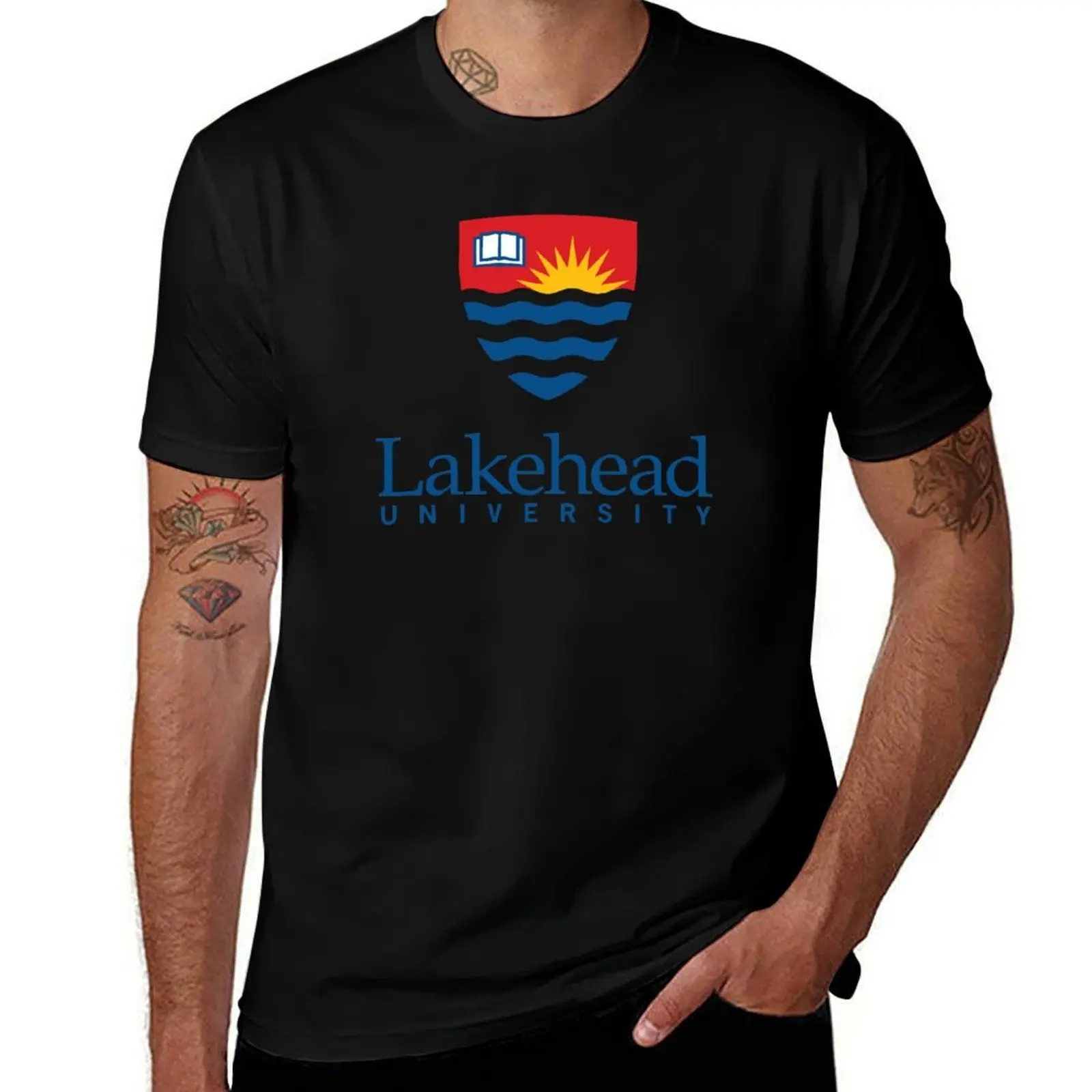Lake Head College Art Logo2 T-Shirt Summer Print Short Sleeve Tee