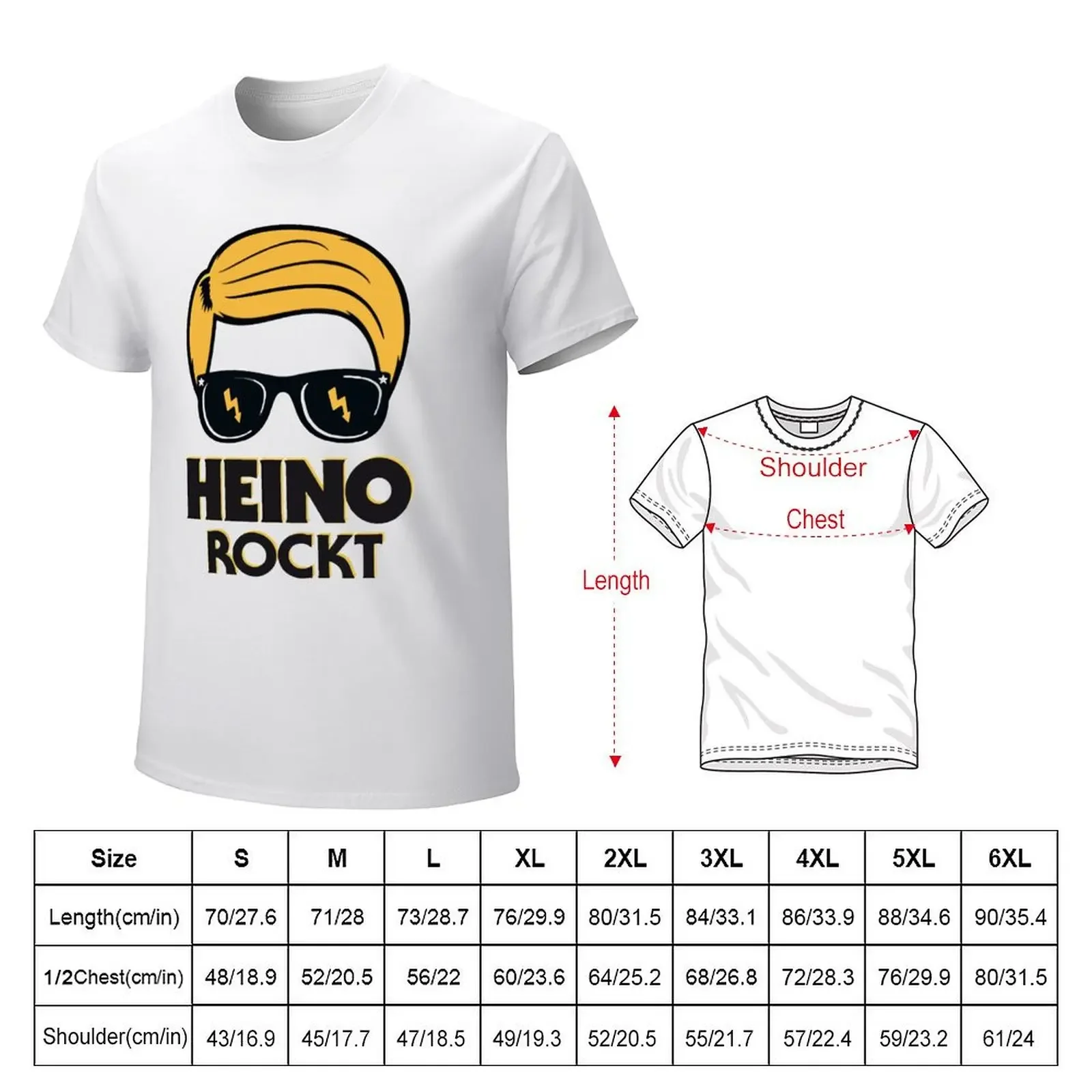 Heino T-shirt boys whites kawaii clothes plain mens big and tall t shirts