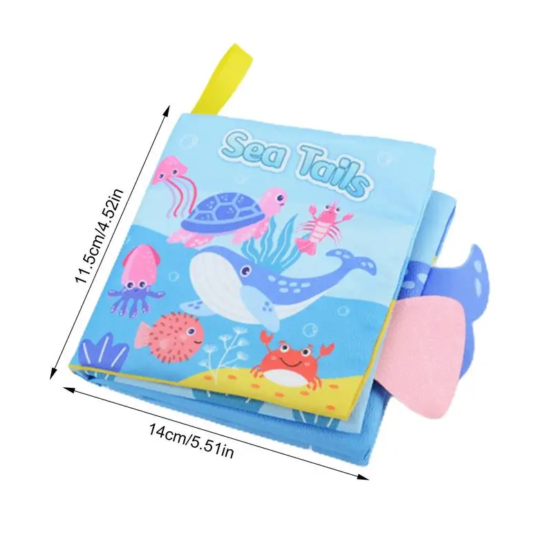 Kids Cloth Books Animals Cognize Puzzle Book Infant Kids Early Learning Educational Fabric Books Toys Crinkle Books Sensory Toys